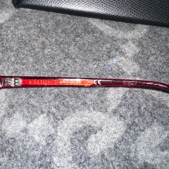 Celine vibrant red❤️🔥 Square Mirrored Sunglasses w/ Tags - Picture 3 of 8